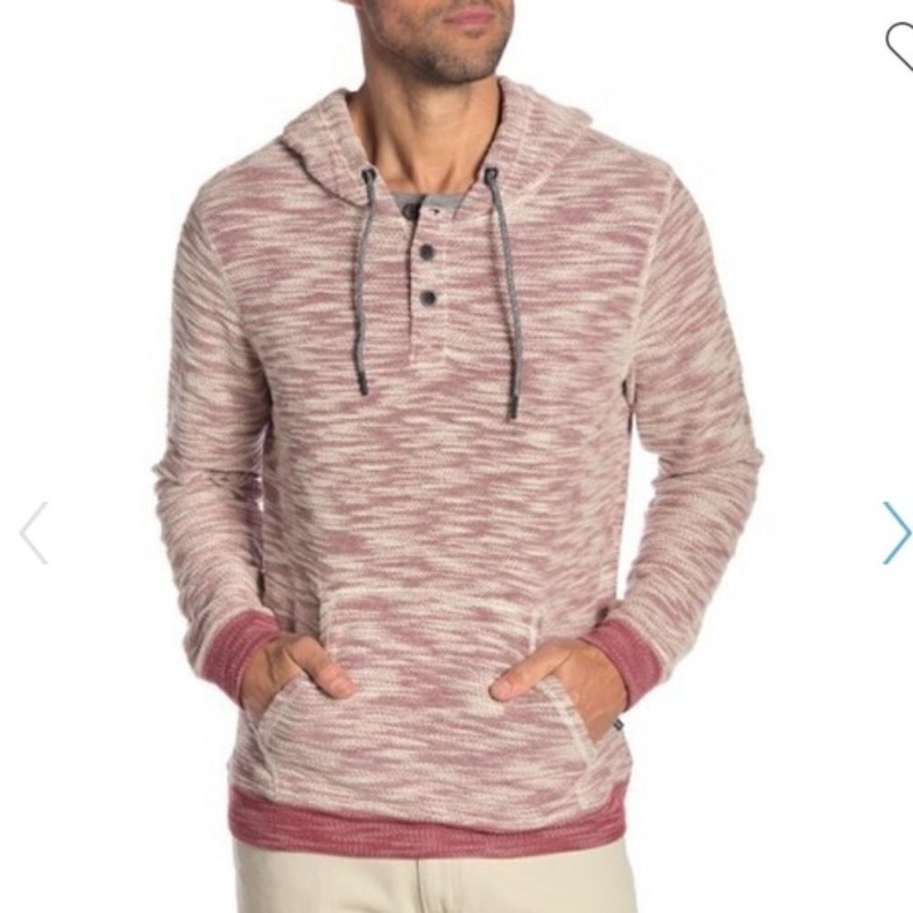 Union Men's Henley Hoodie Sweatshirt - Picture 1 of 8